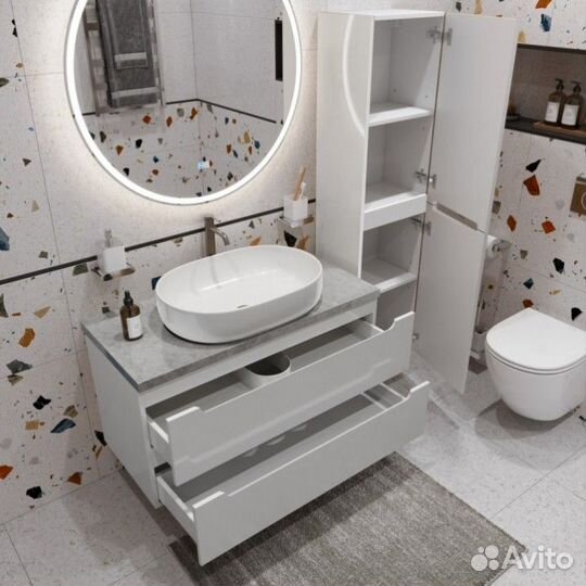 Мебель для ванной BelBagno etna100BL-kepmgl-1084-SET Bianco Lucido