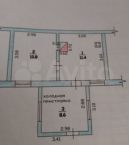 1-к. квартира, 30,8 м², 1/1 эт.