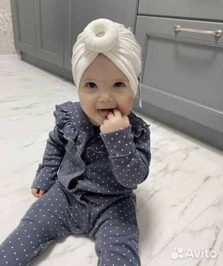 Шапка чалма для девочки