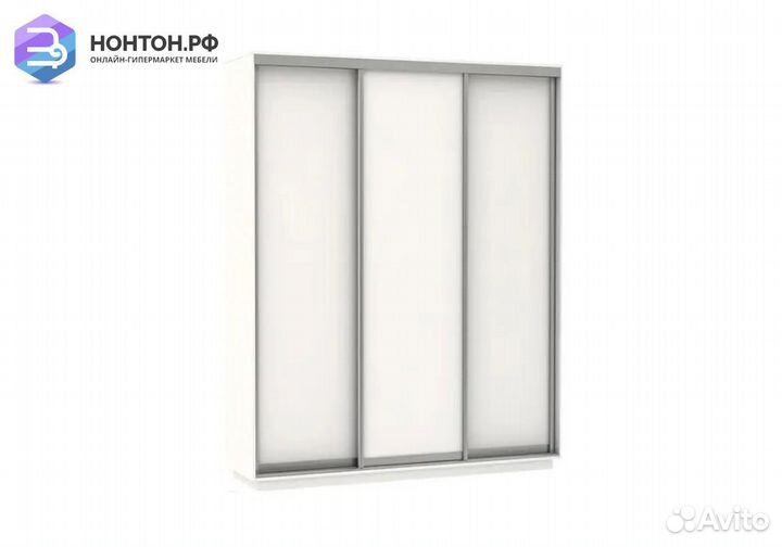 Шкаф-купе Нонтон 3-дверный белый снег