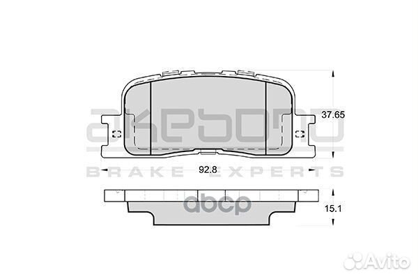 Колодки тормозные зад toyota camry/windom 01-04