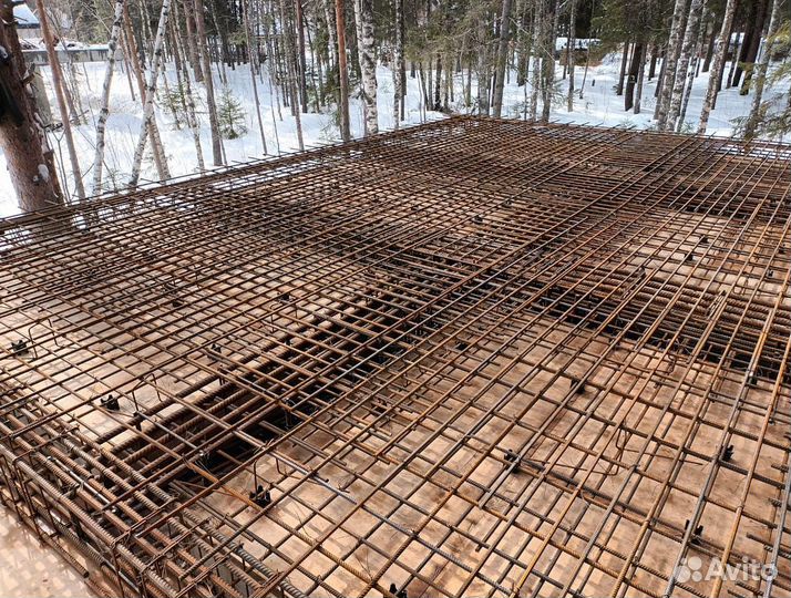 Фундамент монолитная плита под ключ