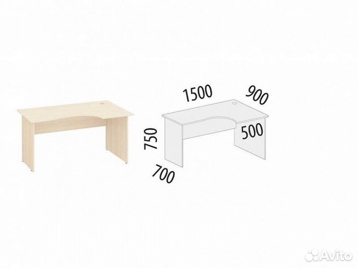 Стол угловой (прав) Рубин 40.45 в детскую