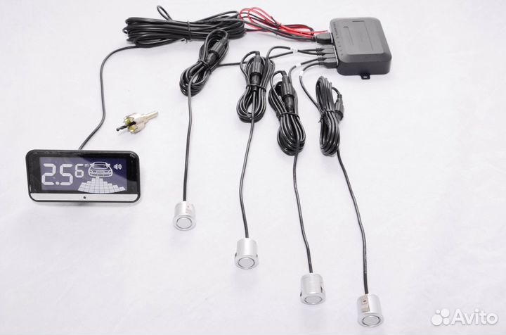 Парктроник ЖК дисплей серебристый