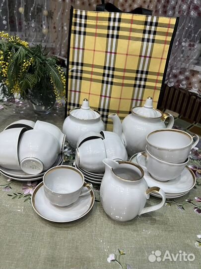 Набор чайный и кофейный (Дулевский, времен СССР)