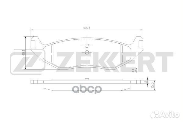 Колодки торм. диск. задн. Chrysler Aspen 06- bs