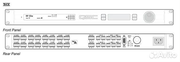 QSC DSP322ua, DSP 8 in (mic/line), евроблок, 8 out евроб