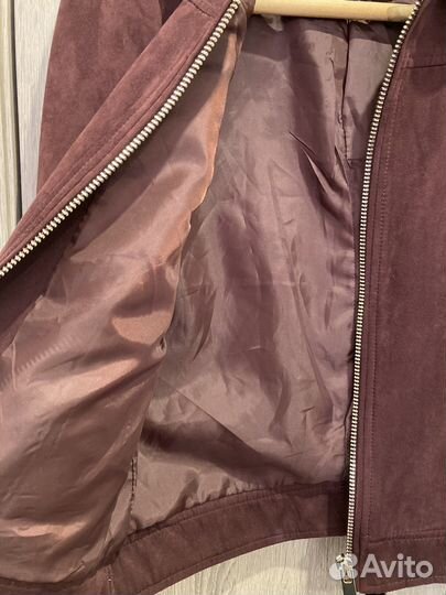 Бомбер замша