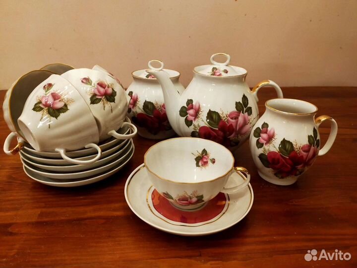 Фарфоровый чайный сервиз Дулёво