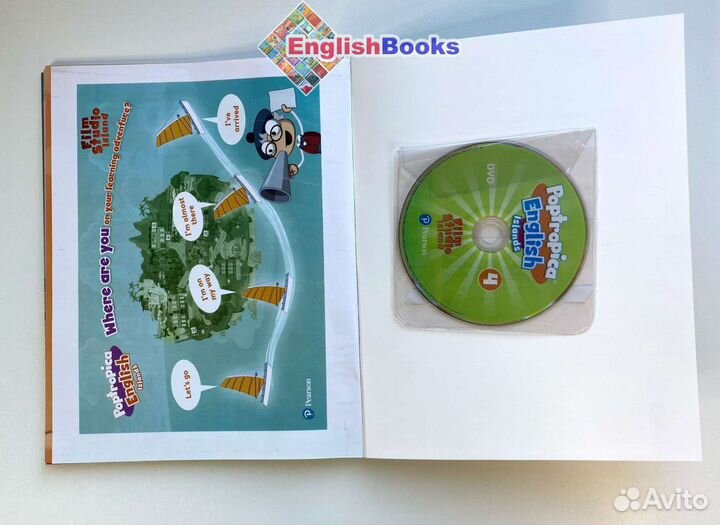 Poptropica english island 4, комплект (PB,AB,CD)