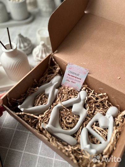 Подарочные наборы, гипсовые фигурки, свечи