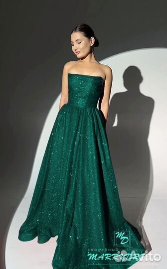 Вечернее платье на выпускной блестящее