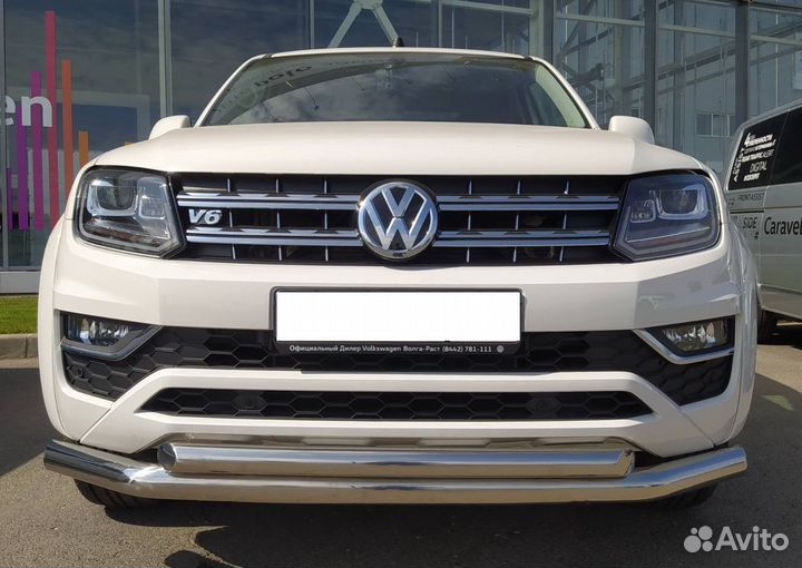 Защита переднего бампера VW Amarok двойная