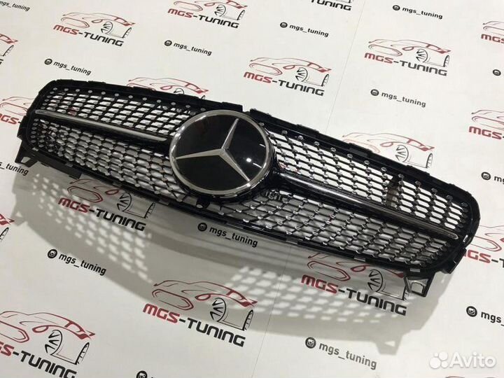 Решетка A-Class w176 Diamond black 15-18 Дистроник