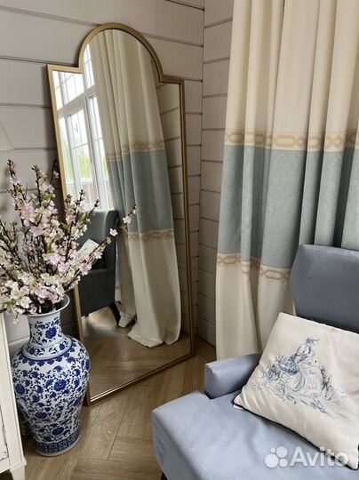 Зеркало напольное в полный рост в золотой раме