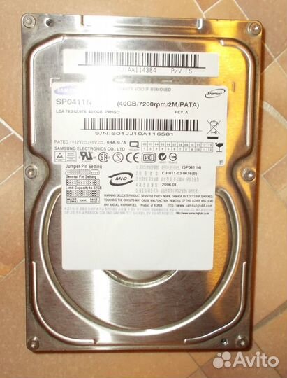 40GB + 30GB IDE Жесткие диски