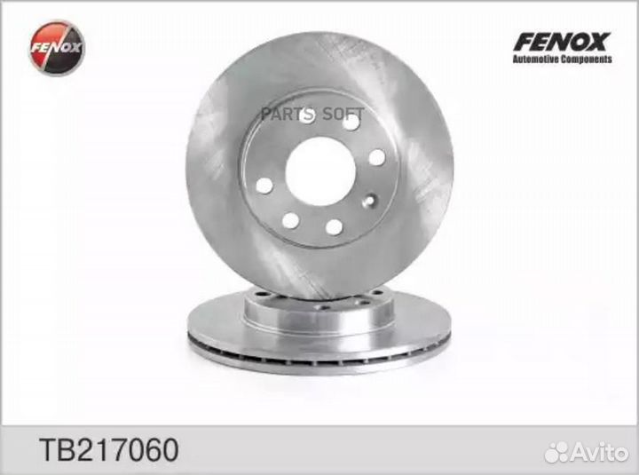 Fenox TB217060 Диск тормозной Daewoo Lanos, Nexia