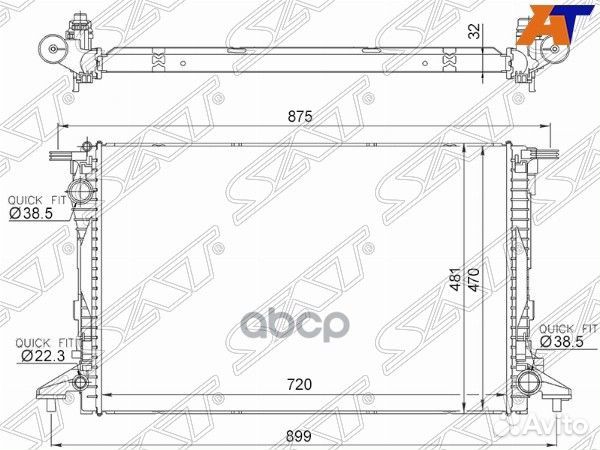 Радиатор Audi A4 15- / A5 16- / A8 17- / Q5 16