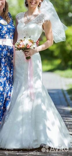 Платье свадебное айвори 44 р-р (рыбка, русалка)