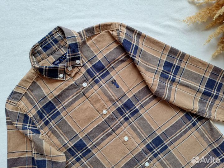 Рубашка для мальчика 122 128 next хлопок