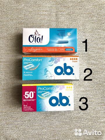 Тампоны o.b, Ola. Коробки запечатаны