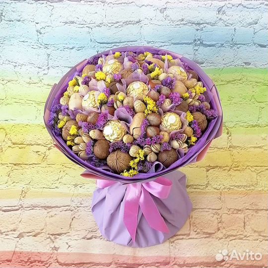 Съедобные букеты, букеты из орех и сухофруктов