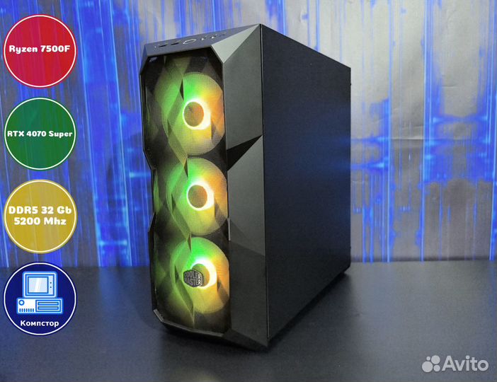 Собранный компьютер AMD7500F-RTX4070SUP-32DDR5-IHW2169