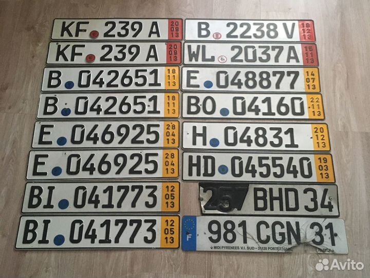 Номерные знаки для декорирования