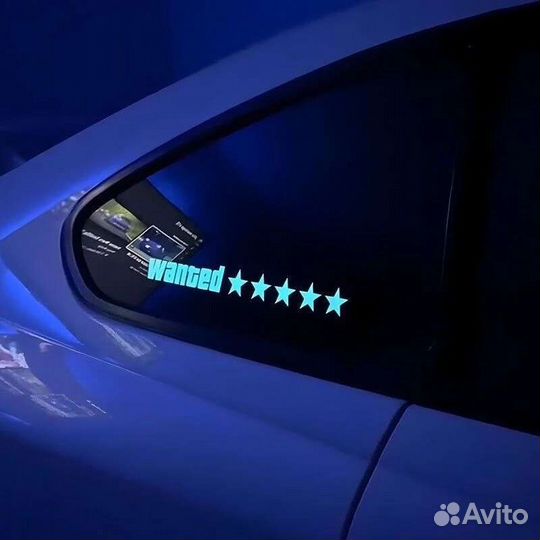 Led стикер на авто wanted тренд 2023