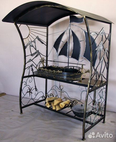 Мангал с крышей