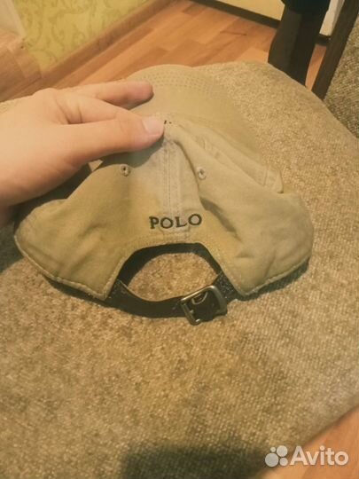 Ralph lauren кепка с коженым ремешком