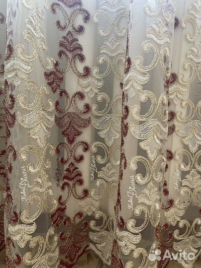 Шторы с тюлью и подхватами