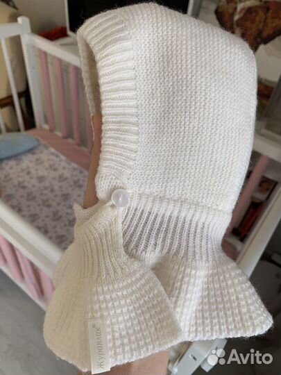 Шапка шлем демисезонная журавлик