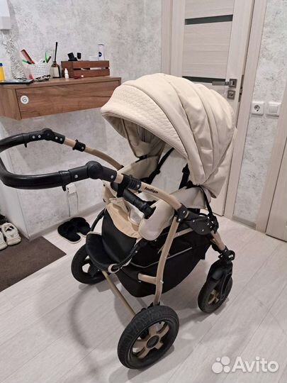 Коляска 2 в 1 indigo эко кожа