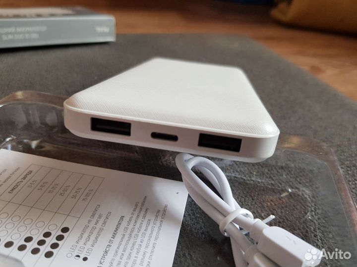 Внешняя Батарея TFN 10000mAh (2*USB, Type-C) 21W