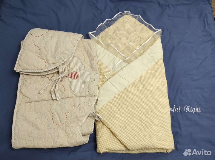 Бортик в кроватку и конверт одеяло