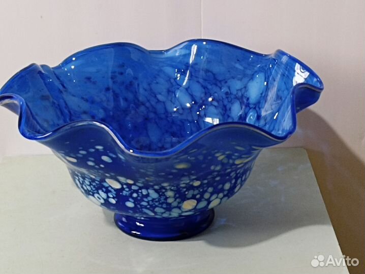 Ваза большая интерьерная. Цветное стекло. СССР