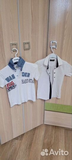 Рубашка и футболка поло на мальчика 110