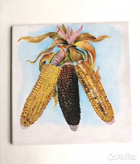 Панно на плитке на кухню.Ручная роспись