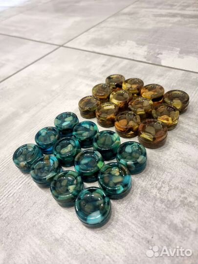 Фишки для нард, шашки ручной работы