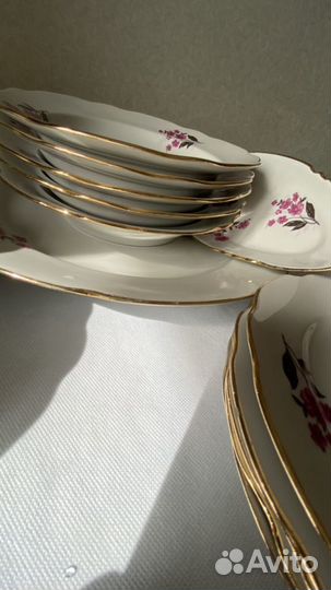 Столовый сервиз СССР Дулево фарфор 19 предметов