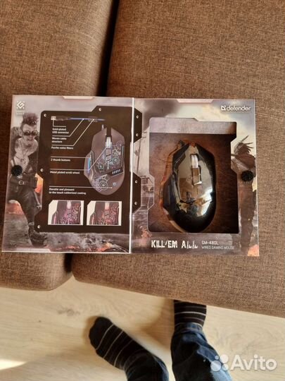 Новая мышь игровая проводная Defender kill'EM ALL