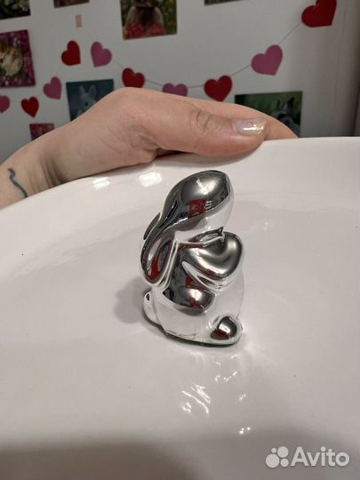 Тарелка из керамики с зайкой по центру kuchenland