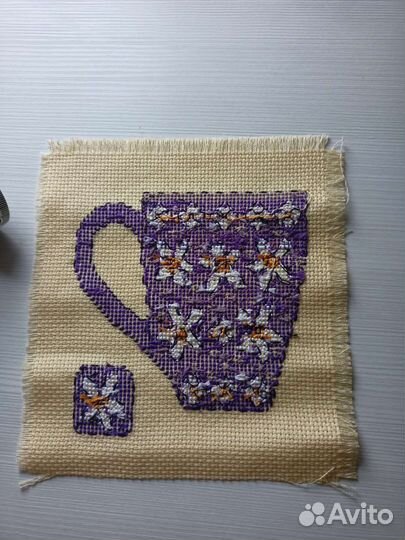 Вышивка, поделка, заготовка для открытки
