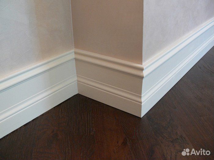 Установка плинтуса мдф / дюрополимер и декор. реек