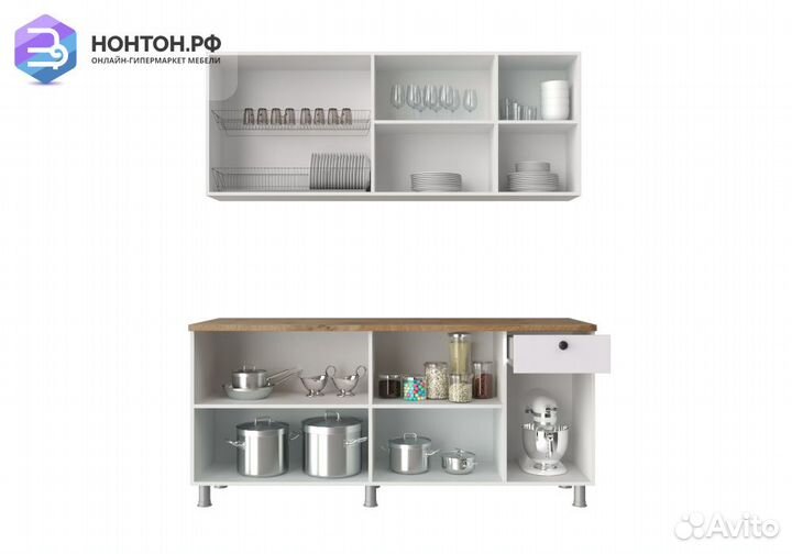 Кухня Деми 1.8 м белый