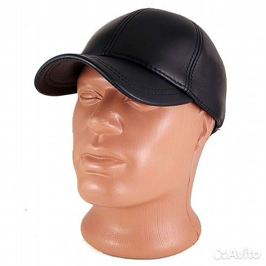 Мужская кожаная кепка
