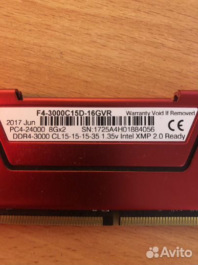 Оперативная память ddr4 8gb G.Skill 3000Mhz