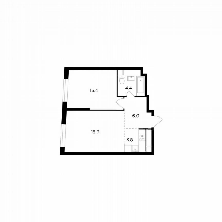 2-к. квартира, 48,5 м², 25/29 эт.