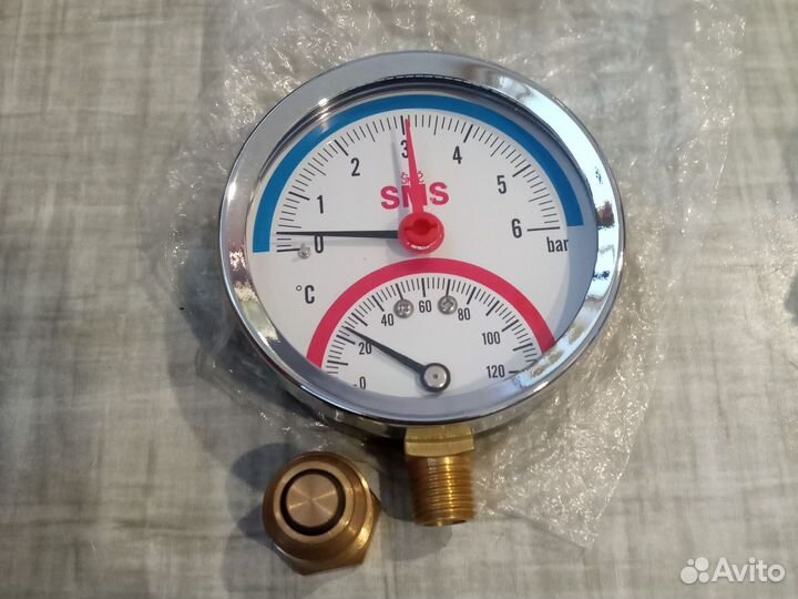 Термоманометр вертикальный радиальный